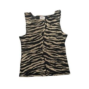 Zebra Print Sleeveless Top
